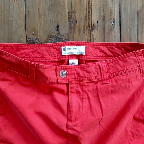 GAP Orange My Favorite Mini Skirt with Pockets - Picture 2 of 3